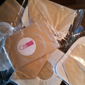 C and S Ostomy Pouch Covers - White/Tan