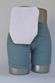 C and S Ostomy Pouch Covers - White Terry Cloth